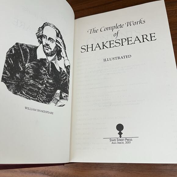 The Complete Works Of William Shakespeare Leather Bound Hardcover Book 2000 - Picture 7 of 15